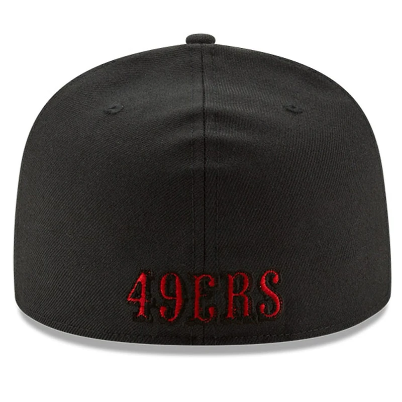 San Francisco 49ers Black and Red Basic New Era 59FIFTY Fitted Hat