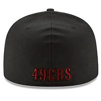 San Francisco 49ers Black and Red Basic New Era 59FIFTY Fitted Hat