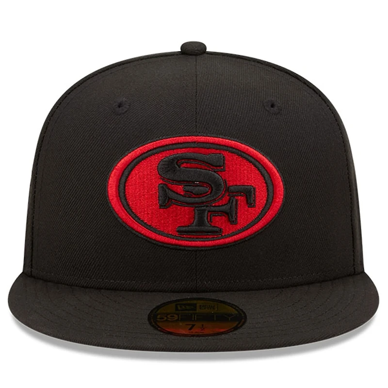 San Francisco 49ers Black and Red Basic New Era 59FIFTY Fitted Hat