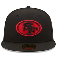 San Francisco 49ers Black and Red Basic New Era 59FIFTY Fitted Hat