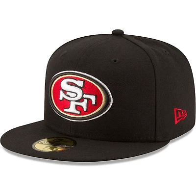 San Francisco 49ers Black Team Color Basic New Era 59FIFTY Fitted Hat