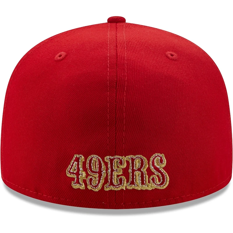 San Francisco 49ers Scarlet Team Color Basic New Era 59FIFTY Fitted Hat