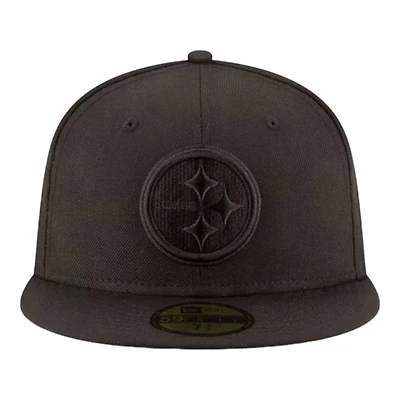 Pittsburgh Steelers Black on Basic New Era 59FIFTY Fitted Hat