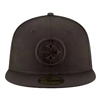 Pittsburgh Steelers Black on Basic New Era 59FIFTY Fitted Hat