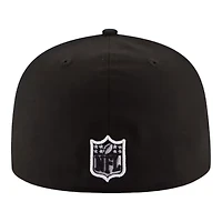 Pittsburgh Steelers Black and White Basic New Era 59FIFTY Fitted Hat