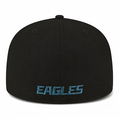 Philadelphia Eagles Black Team Color Basic New Era 59FIFTY Fitted Hat