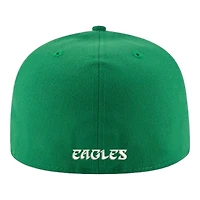 Philadelphia Eagles Kelly Green Historic Basic New Era 59FIFTY Fitted Hat