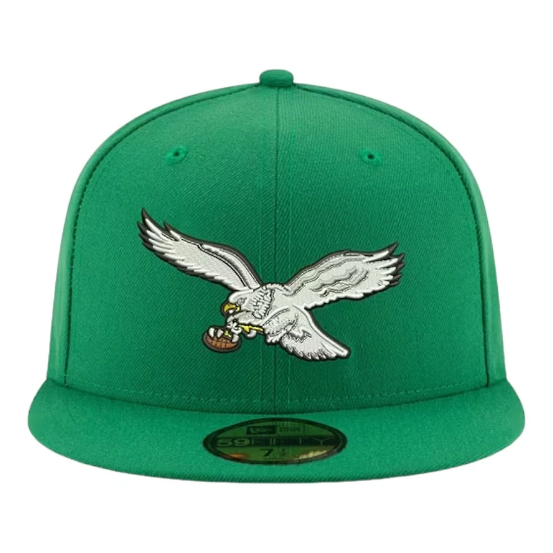 Philadelphia Eagles Kelly Green Historic Basic New Era 59FIFTY Fitted Hat