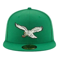 Philadelphia Eagles Kelly Green Historic Basic New Era 59FIFTY Fitted Hat