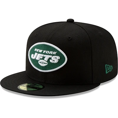 New York Jets Black Team Color Basic Era 59FIFTY Fitted Hat