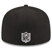 New England Patriots Black and White Basic Era 59FIFTY Fitted Hat