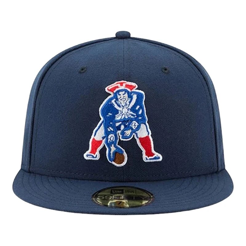 New England Patriots Navy Historic Logo Basic Era 59FIFTY Fitted Hat