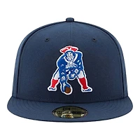 New England Patriots Navy Historic Logo Basic Era 59FIFTY Fitted Hat