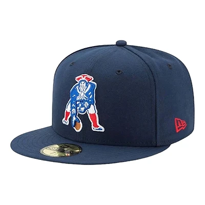 New England Patriots Navy Historic Logo Basic Era 59FIFTY Fitted Hat