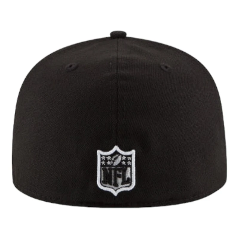 Minnesota Vikings Black and White Basic New Era 59FIFTY Fitted Hat
