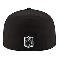 Minnesota Vikings Black and White Basic New Era 59FIFTY Fitted Hat