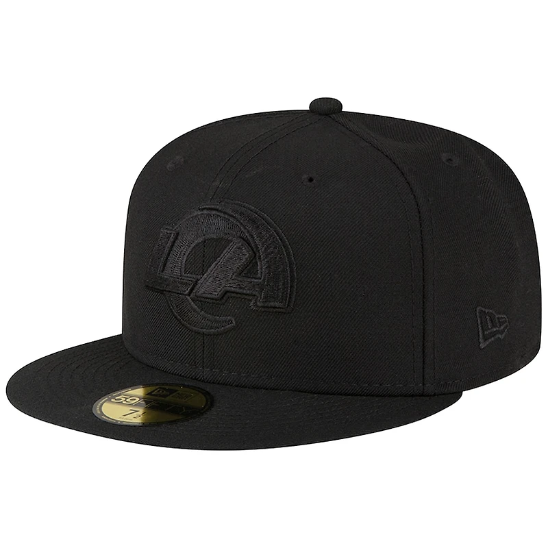 Los Angeles Rams Black on Basic New Era 59FIFTY Fitted Hat