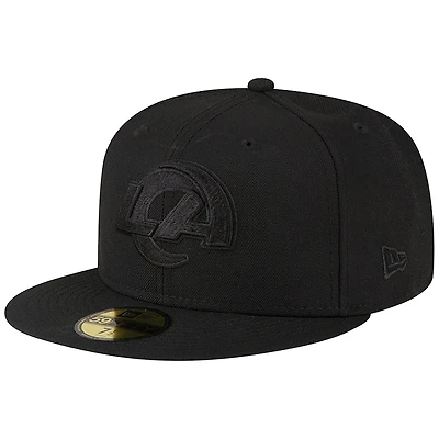 Los Angeles Rams Black on Basic New Era 59FIFTY Fitted Hat