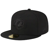 Los Angeles Rams Black on Basic New Era 59FIFTY Fitted Hat