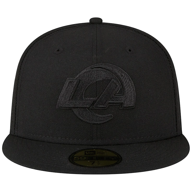 Los Angeles Rams Black on Basic New Era 59FIFTY Fitted Hat
