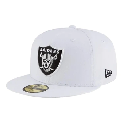 Las Vegas Raiders White Team Color Basic New Era 59FIFTY Fitted Hat
