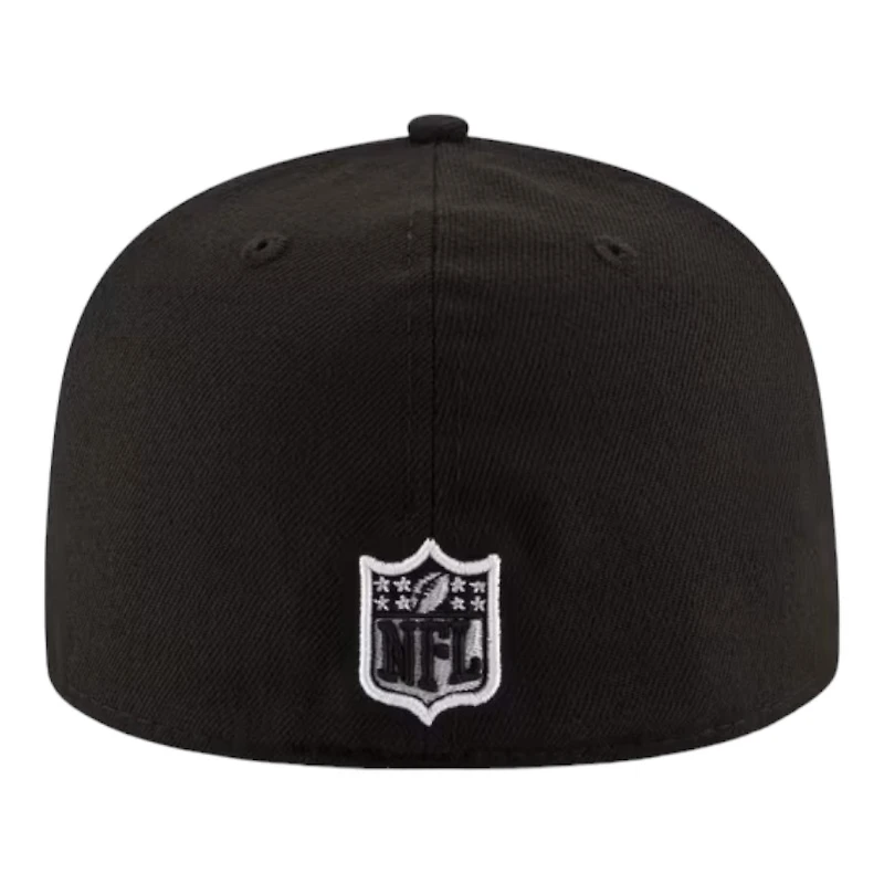 Kansas City Chiefs Black and White Basic New Era 59FIFTY Fitted Hat