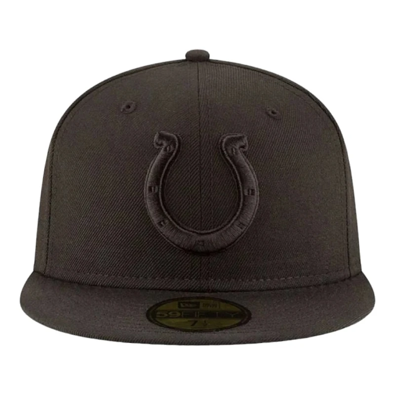 Indianapolis Colts Black on Basic New Era 59FIFTY Fitted Hat