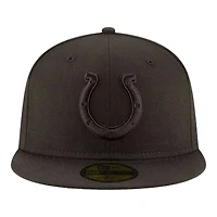 Indianapolis Colts Black on Basic New Era 59FIFTY Fitted Hat