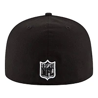 Indianapolis Colts Black and White Basic New Era 59FIFTY Fitted Hat