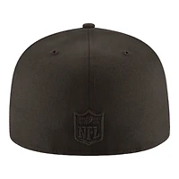 Detroit Lions Black on Basic New Era 59FIFTY Fitted Hat