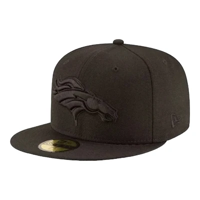 Denver Broncos Black on Basic New Era 59FIFTY Fitted Hat