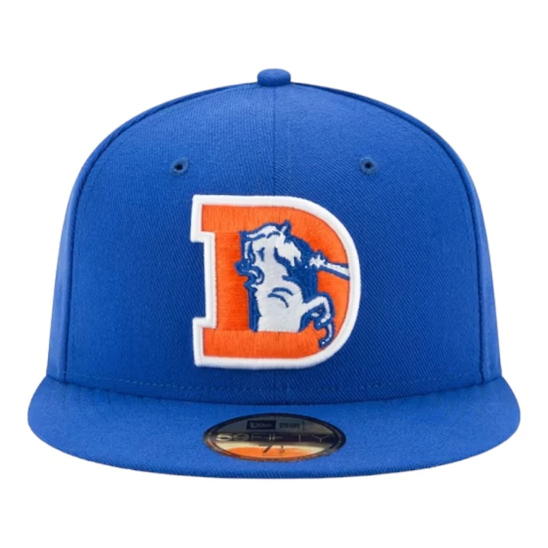 Denver Broncos Blue Historic Logo Basic New Era 59FIFTY Fitted Hat