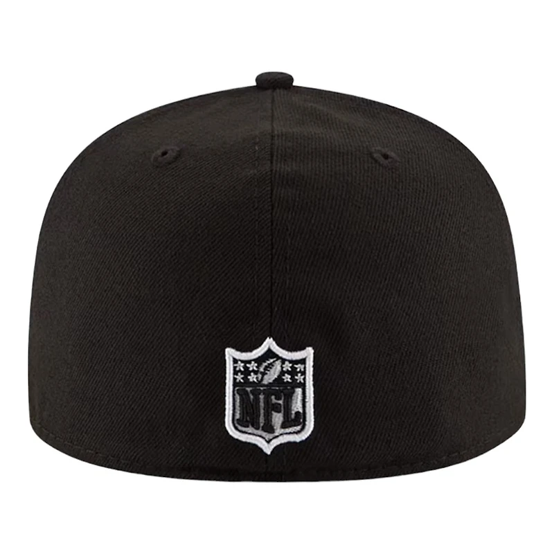 Cincinnati Bengals Black and White Basic New Era 59FIFTY Fitted Hat