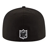 Cincinnati Bengals Black and White Basic New Era 59FIFTY Fitted Hat