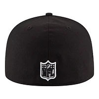 Chicago Bears Black and White Basic New Era 59FIFTY Fitted Hat