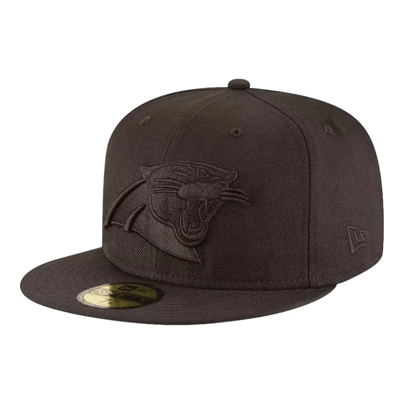 Carolina Panthers Black on Basic New Era 59FIFTY Fitted Hat
