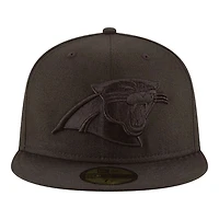 Carolina Panthers Black on Basic New Era 59FIFTY Fitted Hat