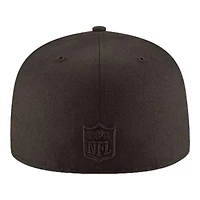 Carolina Panthers Black on Basic New Era 59FIFTY Fitted Hat