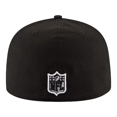 Buffalo Bills Black and White Basic New Era 59FIFTY Fitted Hat