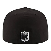 Baltimore Ravens Black and White Basic New Era 59FIFTY Fitted Hat