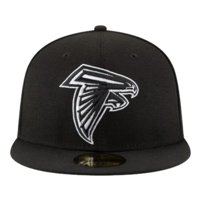 Atlanta Falcons Black and White Basic New Era 59FIFTY Fitted Hat