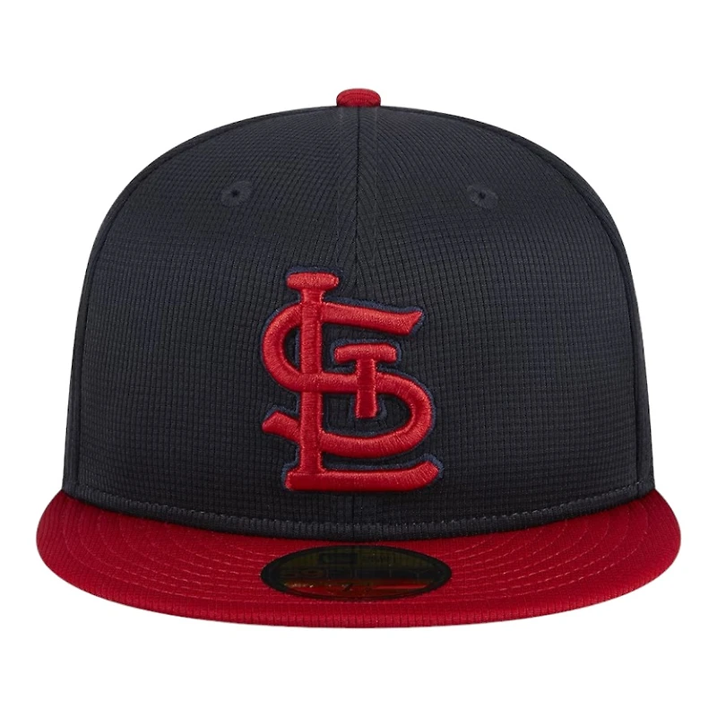St. Louis Cardinals Navy Red 2024 Batting Practice New Era 59FIFTY Fitted Hat