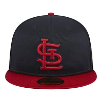 St. Louis Cardinals Navy Red 2024 Batting Practice New Era 59FIFTY Fitted Hat