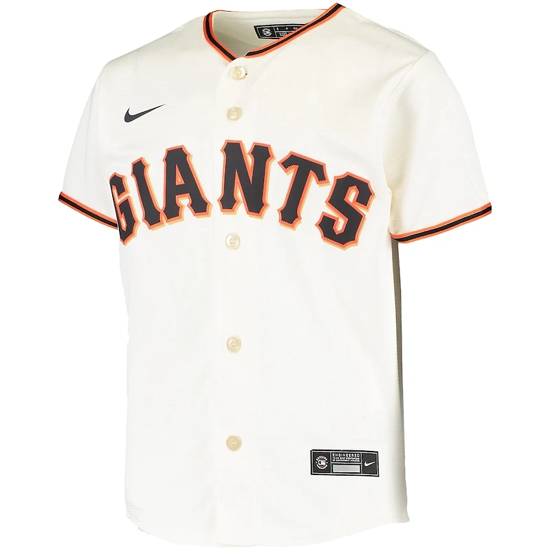 Youth San Francisco Giants Cream Nike Blank Team Jersey