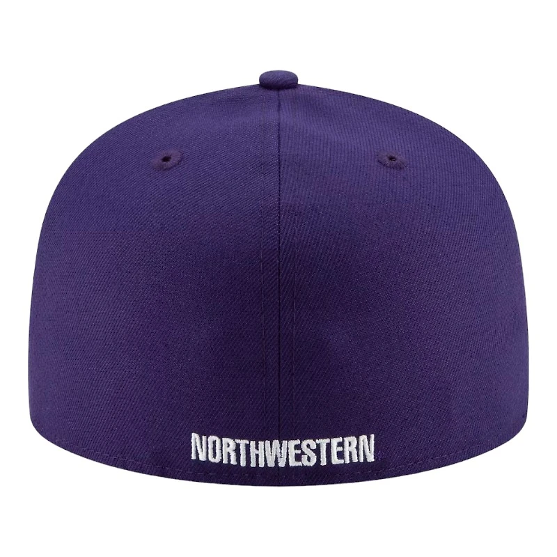 Northwestern Wildcats Basic Purple NCAA New Era 59FIFTY Fitted Hat