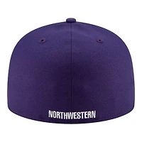 Northwestern Wildcats Basic Purple NCAA New Era 59FIFTY Fitted Hat