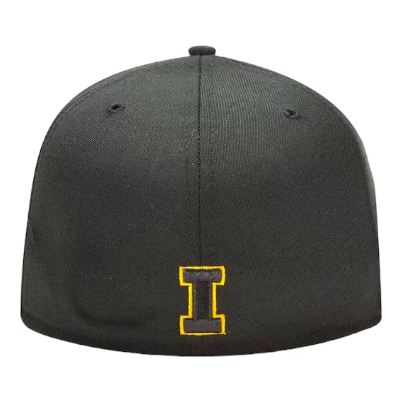 Iowa Hawkeyes Basic Black NCAA New Era 59FIFTY Fitted Hat