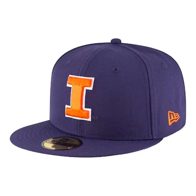 Illinois Fighting Illini Basic Purple NCAA New Era 59FIFTY Fitted Hat