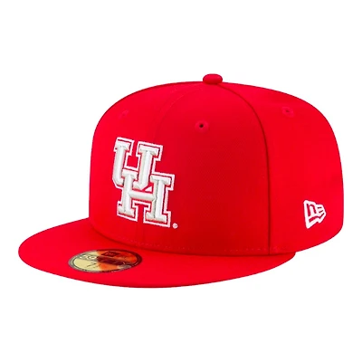 Houston Cougars Basic Red NCAA New Era 59FIFTY Fitted Hat