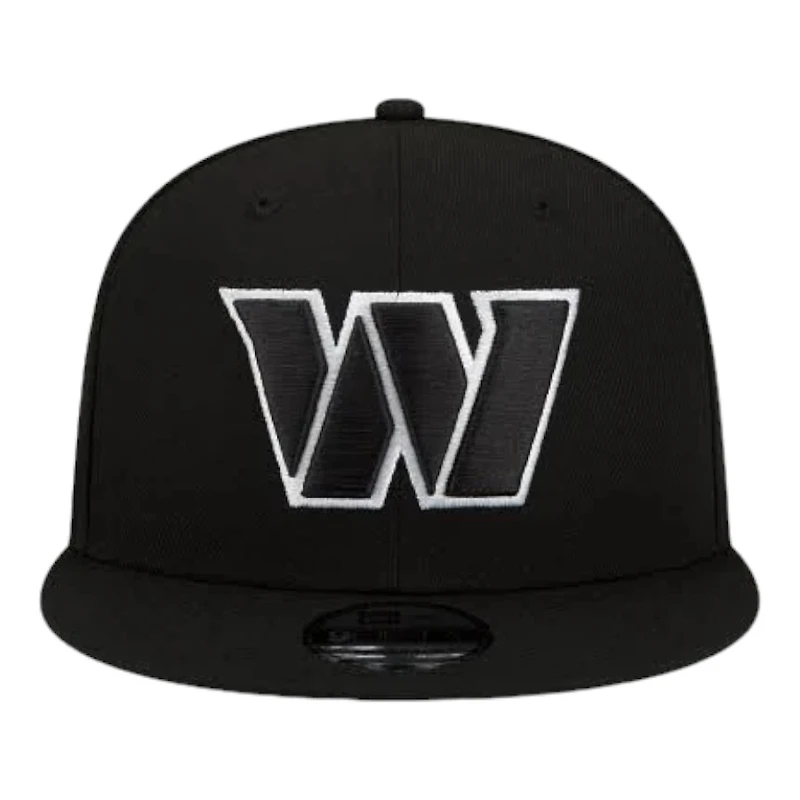 Washington Commanders Black and White Basic New Era 9FIFTY Snapback Hat
